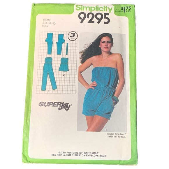 Simplicity Misses Romper Sewing Pattern sz 10 12 9295 - Picture 1 of 3